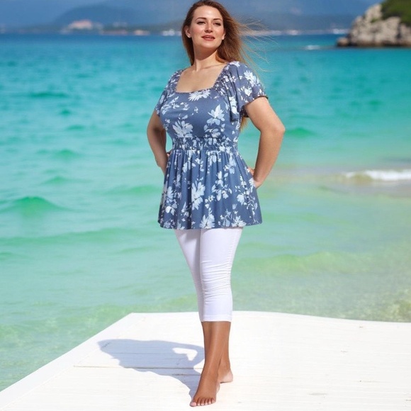 TORRID Super Soft Square Neck Cinched Waist Babydoll Tank NWT‎ Size 3X - Picture 4 of 9